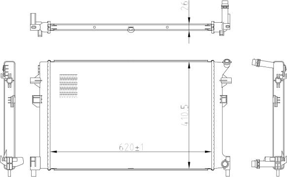 NRF 50042 - Радиатор, охлаждение двигателя unicars.by