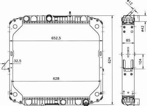 NRF 51561 - Радиатор, охлаждение двигателя unicars.by