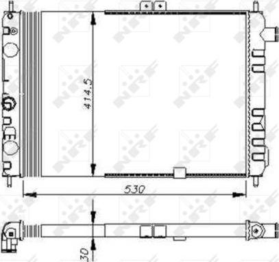 NRF 58670 - Радиатор, охлаждение двигателя unicars.by