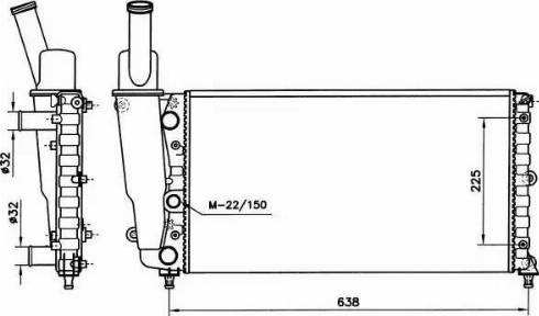 NRF 58056 - Радиатор, охлаждение двигателя unicars.by