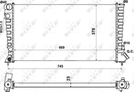 NRF 58189A - Радиатор, охлаждение двигателя unicars.by