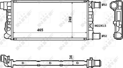 NRF 58845 - Радиатор, охлаждение двигателя unicars.by