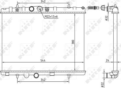 NRF 58226A - Радиатор, охлаждение двигателя unicars.by