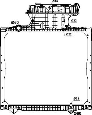 NRF 58279 - Радиатор, охлаждение двигателя unicars.by