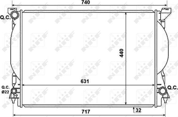 NRF 53957 - Радиатор, охлаждение двигателя unicars.by