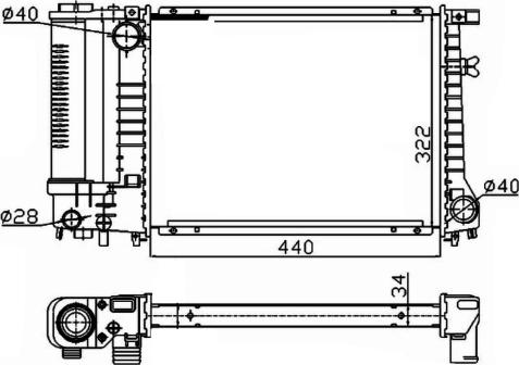 NRF 53426A - Радиатор, охлаждение двигателя unicars.by