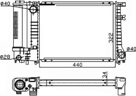 NRF 53426A - Радиатор, охлаждение двигателя unicars.by