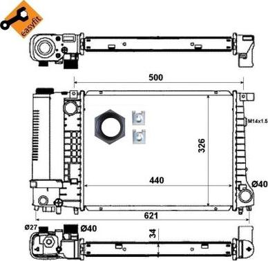 NRF 53426 - Радиатор, охлаждение двигателя unicars.by