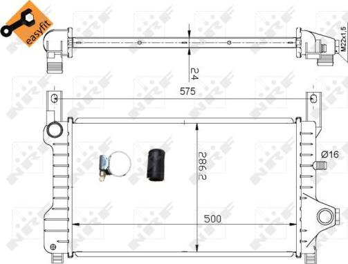 NRF 53635 - Радиатор, охлаждение двигателя unicars.by