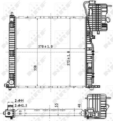 NRF 53176 - Радиатор, охлаждение двигателя unicars.by