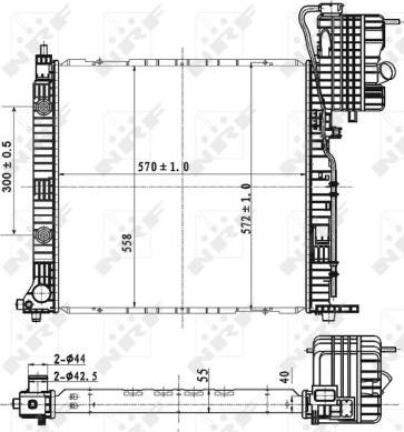 NRF 53177 - Радиатор, охлаждение двигателя unicars.by