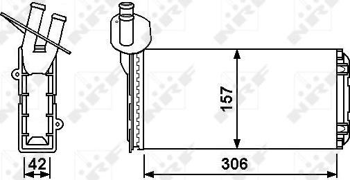 NRF 53889 - Теплообменник, отопление салона unicars.by