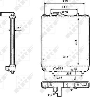 NRF 53825 - Радиатор, охлаждение двигателя unicars.by