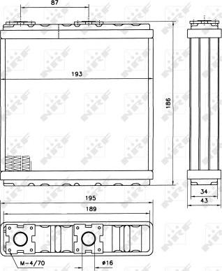 NRF 52098 - Теплообменник, отопление салона unicars.by