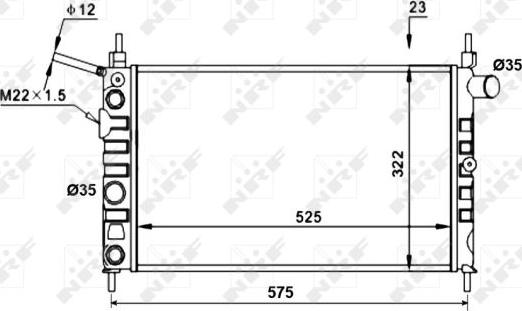 NRF 52156 - Радиатор, охлаждение двигателя unicars.by