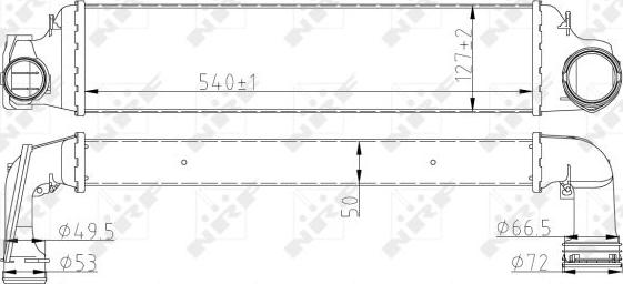 NRF 30154A - Интеркулер, теплообменник турбины unicars.by