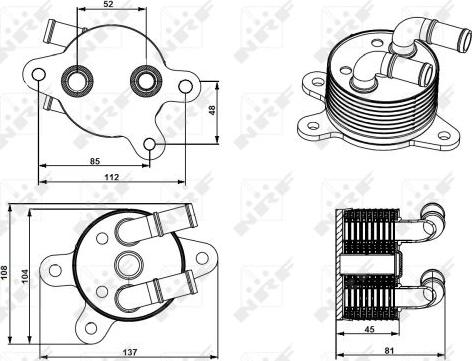 NRF 31750 - Масляный радиатор, автоматическая коробка передач unicars.by