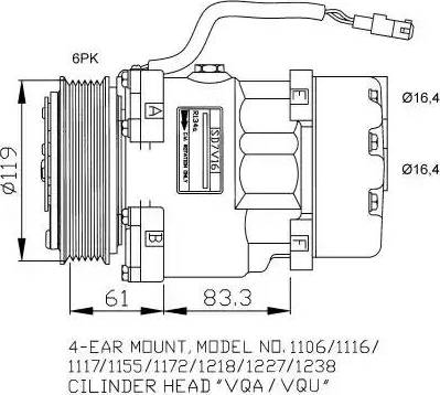 NRF 32040G - Компрессор кондиционера unicars.by