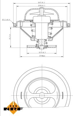 NRF 725096 - Термостат охлаждающей жидкости / корпус unicars.by