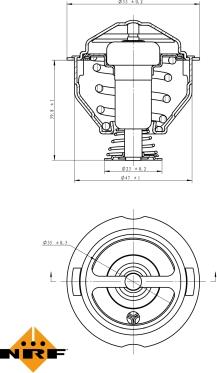 NRF 725090 - Термостат охлаждающей жидкости / корпус unicars.by