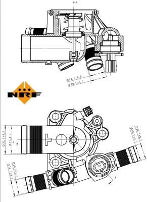 NRF 725045 - Термостат охлаждающей жидкости / корпус unicars.by