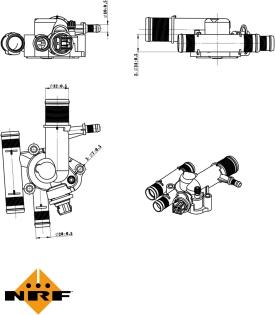 NRF 725059 - Термостат охлаждающей жидкости / корпус unicars.by