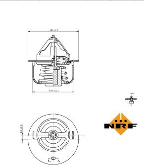 NRF 725054 - Термостат охлаждающей жидкости / корпус unicars.by