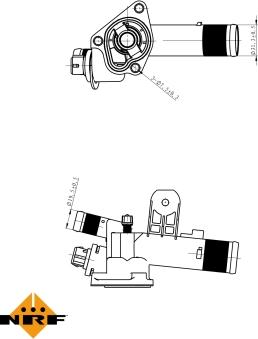 NRF 725056 - Термостат охлаждающей жидкости / корпус unicars.by