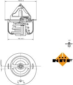 NRF 725057 - Термостат охлаждающей жидкости / корпус unicars.by