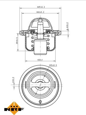 NRF 725061 - Термостат охлаждающей жидкости / корпус unicars.by