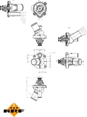 NRF 725000 - Термостат охлаждающей жидкости / корпус unicars.by