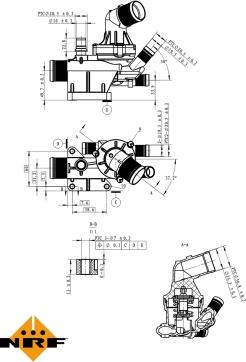 NRF 725019 - Термостат охлаждающей жидкости / корпус unicars.by