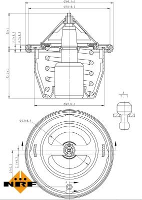 NRF 725012 - Термостат охлаждающей жидкости / корпус unicars.by