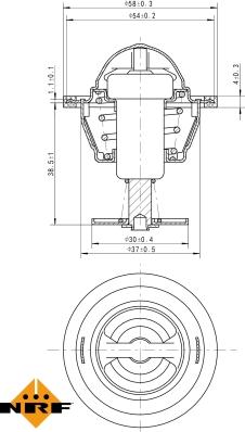 NRF 725083 - Термостат охлаждающей жидкости / корпус unicars.by