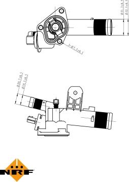 NRF 725082 - Термостат охлаждающей жидкости / корпус unicars.by