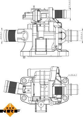 NRF 725039 - Термостат охлаждающей жидкости / корпус unicars.by