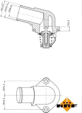 NRF 725037 - Термостат охлаждающей жидкости / корпус unicars.by