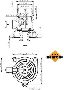 NRF 725024 - Термостат охлаждающей жидкости / корпус unicars.by