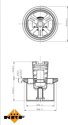 NRF 725020 - Термостат охлаждающей жидкости / корпус unicars.by