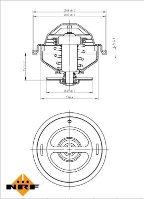 NRF 725194 - Термостат охлаждающей жидкости / корпус unicars.by