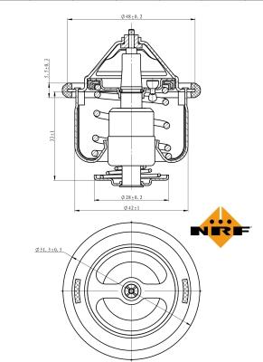 NRF 725190 - Термостат охлаждающей жидкости / корпус unicars.by