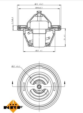 NRF 725149 - Термостат охлаждающей жидкости / корпус unicars.by