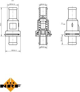 NRF 725166 - Термостат охлаждающей жидкости / корпус unicars.by