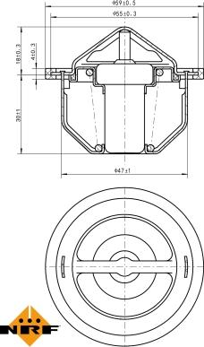 NRF 725168 - Термостат охлаждающей жидкости / корпус unicars.by