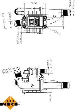 NRF 725163 - Термостат охлаждающей жидкости / корпус unicars.by