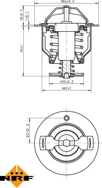 NRF 725119 - Термостат охлаждающей жидкости / корпус unicars.by