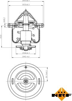 NRF 725110 - Термостат охлаждающей жидкости / корпус unicars.by