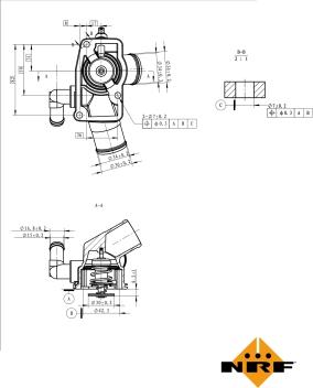 NRF 725112 - Термостат охлаждающей жидкости / корпус unicars.by