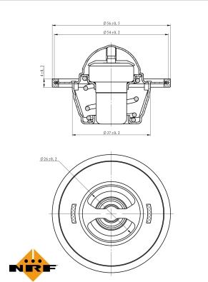 NRF 725135 - Термостат охлаждающей жидкости / корпус unicars.by