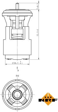 NRF 725133 - Термостат охлаждающей жидкости / корпус unicars.by